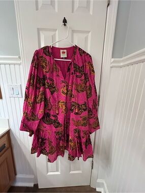 FARM Rio Pink Floral-Print Mini Dress